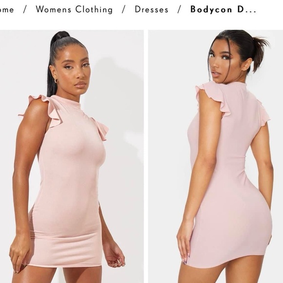 Pink Bodycon Dress - Picture 2 of 3